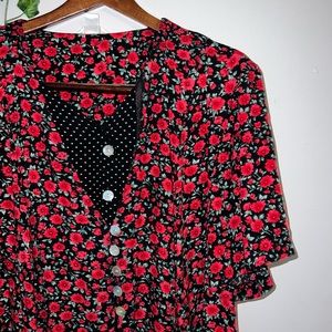 VINTAGE FLORAL MIDI DRESS